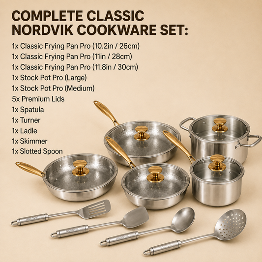 Complete Signature Titanium Cookware Set (14 Pieces)