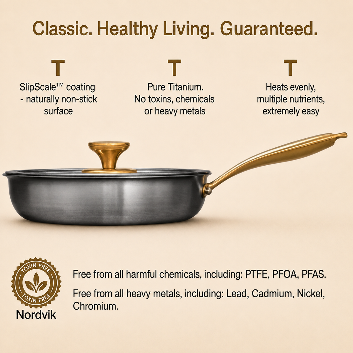 Nordvik® Pure Titanium Classic Pan Pro