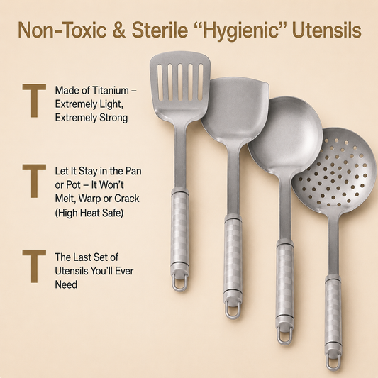Pure Titanium Cutlery Set (4 Pieces)