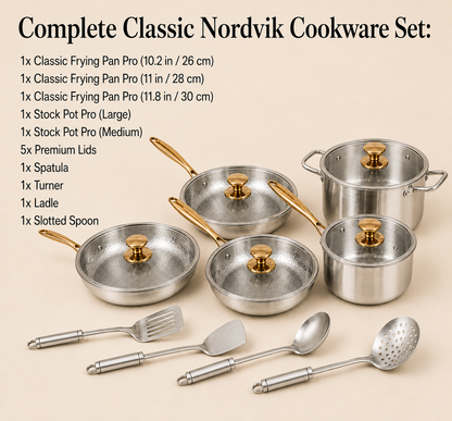 Complete Classic Titanium Cookware Set (20 Pieces)