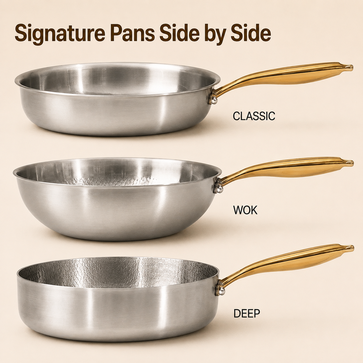 Classic Pan Trio Set (8 Pieces)