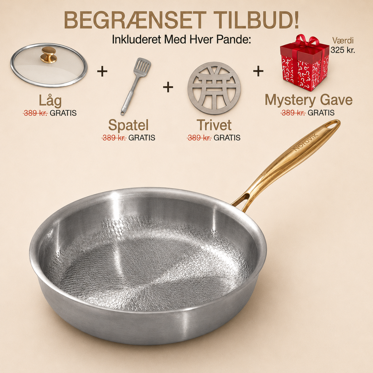 Nordvik Pure Titanium Classic Pan Pro
