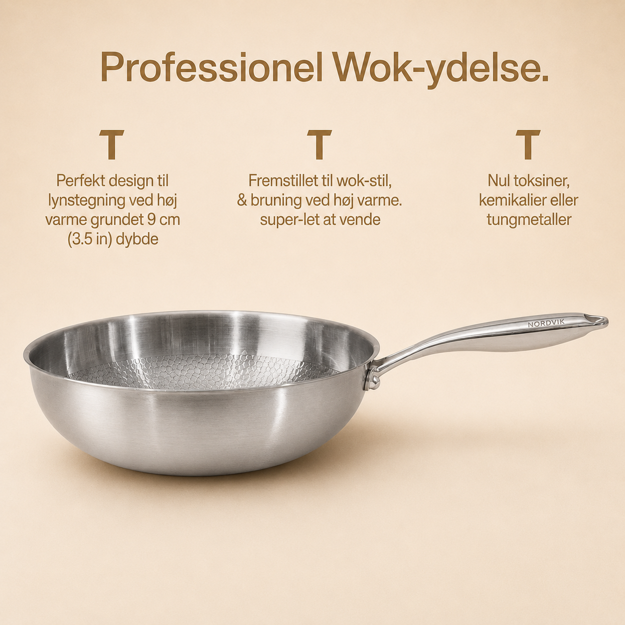 Titanium wok detail