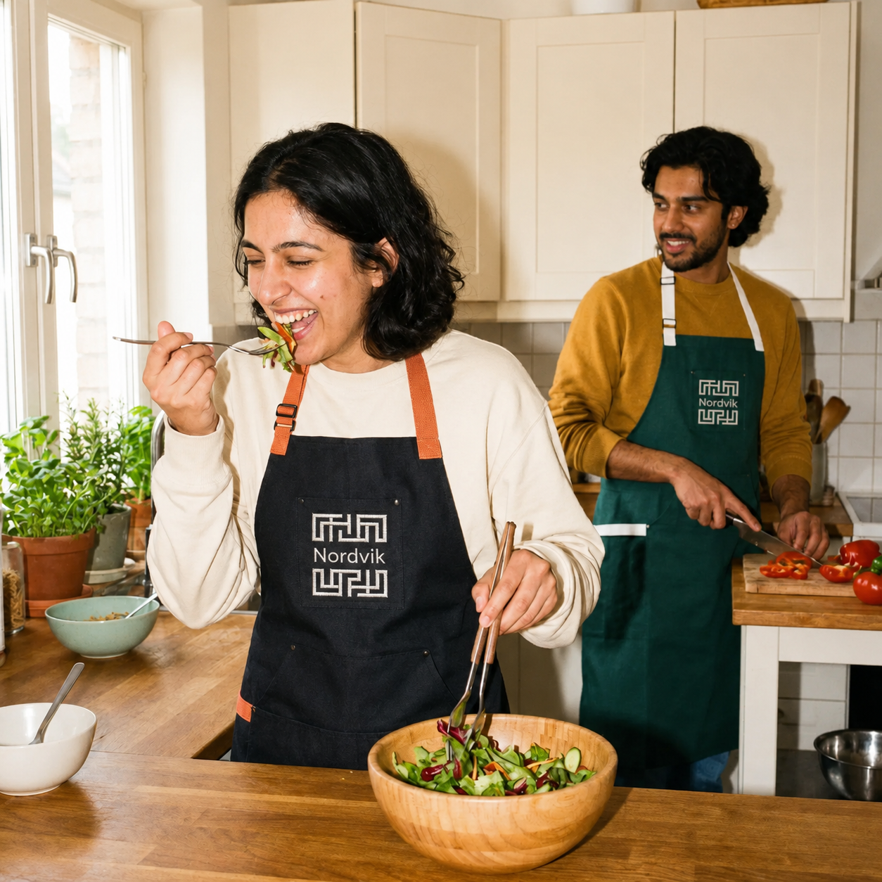 Ember apron worn