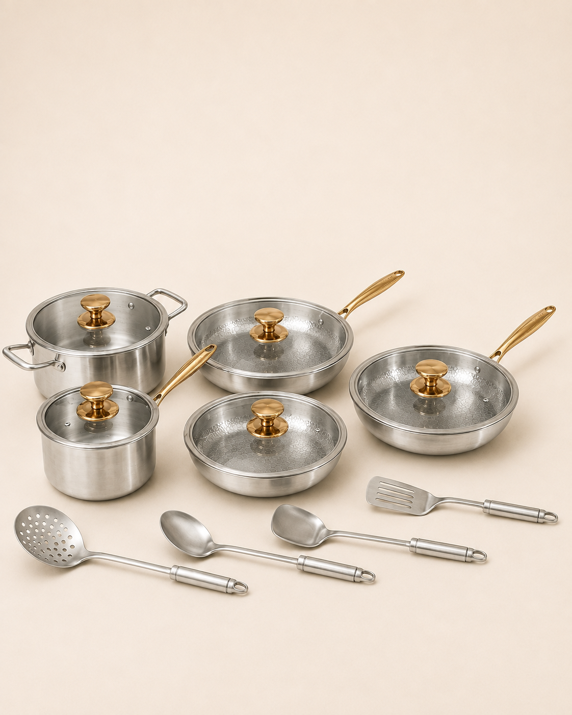 Complete Signature Titanium Cookware Set 14 pieces