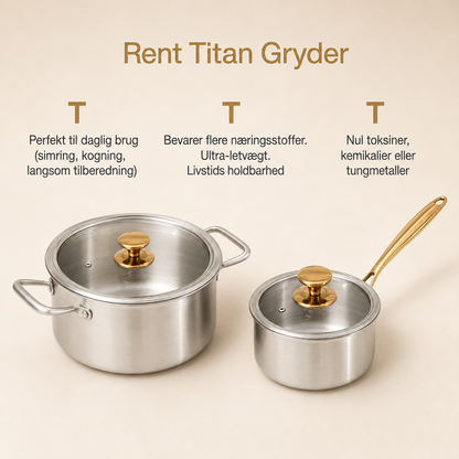 Titanium stockpot side view