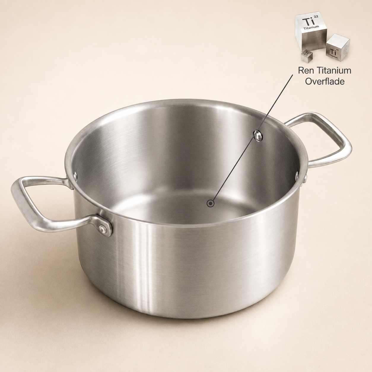 Titanium stockpot detail