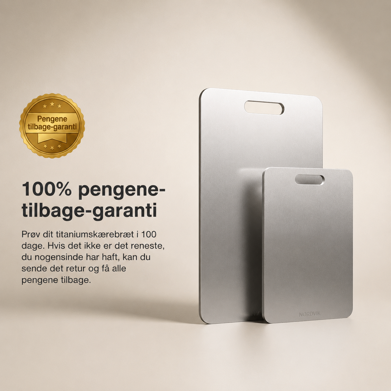 Titanium cutting board detail