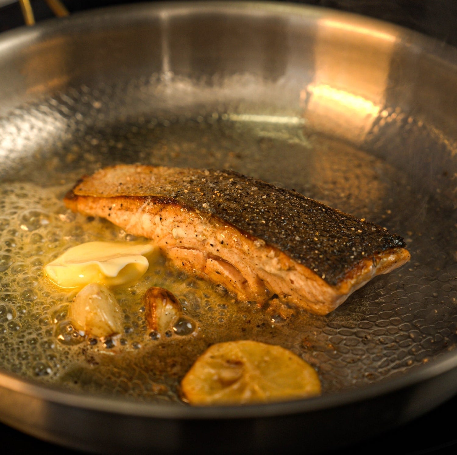 Salmon in a Nordvik titanium pan